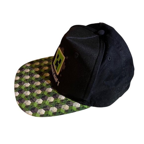 Unisex Minecraft Baseball Cap Black and Green Minecraft Logo One size Fits All - Picture 6 of 8